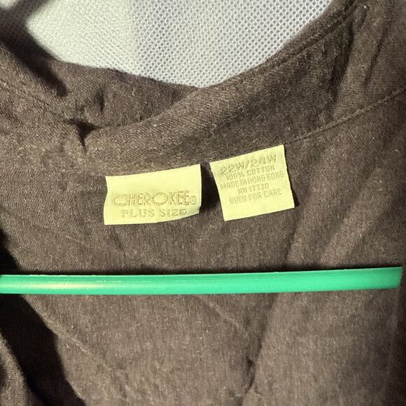 Cherokee Women’s Plaid Flannel Shirt Plus Size 22-24W Cotton Cottage Country V3 - Picture 2 of 5